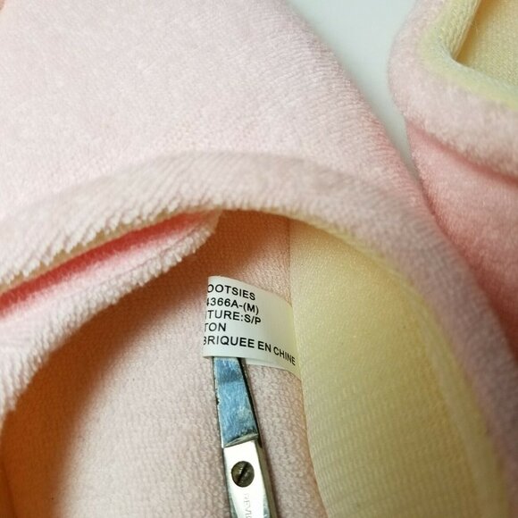 Tender Tootsies slippers pink size S french terry - Picture 4 of 9